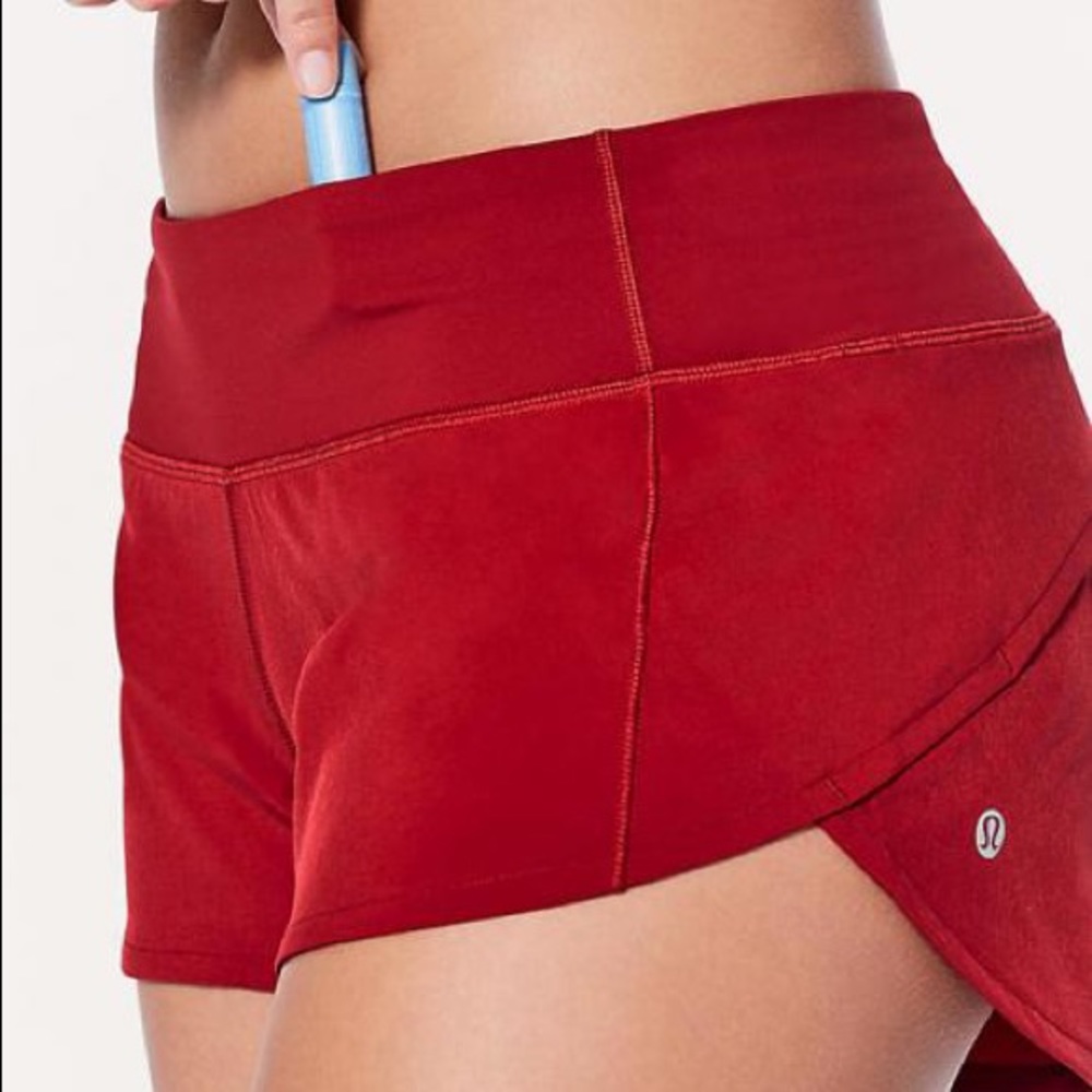 Lululemon Speed Short 2” Scarlet